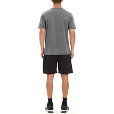 Ghassy Co. Erkek Ultra Esnek Nem Emici Vücut Geometrik Hızlı Kuruyan Hafif Spor T-Shirt