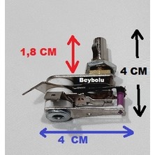 FullYedek Raks Çaycı Termostat Çay Makinesi Somunlu Termostatı 10 Amper Mil Uzunluğu 1,8 cm