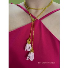 Pembe Çiçek Kolye | El Yapımı | Handmade