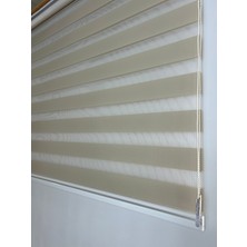 Kum Beji Düz Zebra Perde Ev/ofis Perdesi Aluminyum Sistem Zebra Stor Perde – Modern & Fonksiyonel (Alüminyum Sistem)