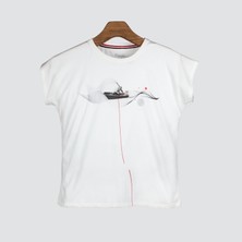 Fisherman Kadın Baskılı T-Shirt