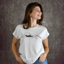Fisherman Kadın Baskılı T-Shirt