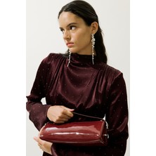 Prizma Form Rugan Çanta Bordo