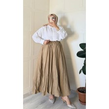 Kadın Trend Yeni Sezon 100 cm Extra Uzun Tesettüre Uygun Etek