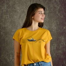 Fisherman Kadın Baskılı T-Shirt