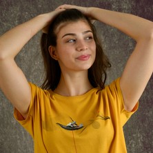 Fisherman Kadın Baskılı T-Shirt