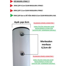 4 ADET METAL BORU AYAK, MUTFAK MASASI AYAĞI SİYAH-BEYAZ RENK SEÇENEKLİ-BA1