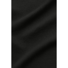 nirvoda I Love Paris Eyfel Baskılı Loose Fit Bisiklet Yaka Unisex Tişört Siyah