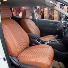 Alldaysm Oto Aksesuar Ford Focus 4 Uyumlu Deri Oto Koltuk Kılıfı Ön Arka Takım Giydirme Tip Tarçın Exclusıve Model Shn