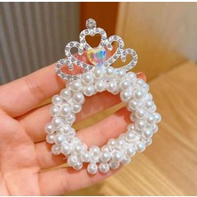 Balerin Kore Lolita Tarzı Inci Incili Prenses Topuz Taç Lastik Doğum Günü