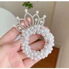 Balerin Kore Lolita Tarzı Inci Incili Prenses Topuz Taç Lastik Doğum Günü