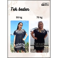 Yakalı Kadın Pareo Plaj Elbisesi
