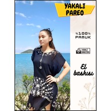 Yakalı Kadın Pareo Plaj Elbisesi