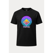 nirvoda Yaz Kokteyli Renkli Baskılı Loose Fit Bisiklet Yaka Unisex Tişört