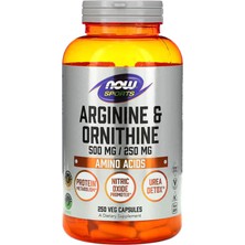 Now Sports, Arginine & Ornithine, 250 Veg Capsules
