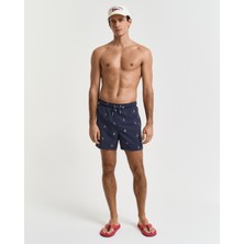 Gant Erkek Lacivert Regular Fit Desenli Mayo Şort 922516008.433