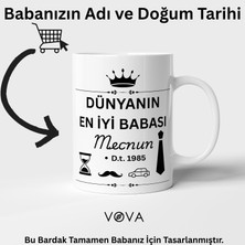 Özel Tasarım Babalar Günü Kupa – Isim ve Doğum Tarihi ile