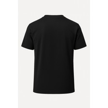 nirvoda Tokyo 1986 Yazılı Baskılı Loose Fit Bisiklet Yaka Unisex Tişört Siyah
