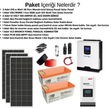 Güneş Enerjisi Hazır Solar Paket – 1kw Inverter + 3x 210W Güneş Paneli + 2x 12V 100AH Jel Akü