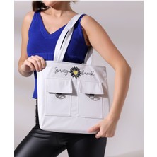 Toz Vintage Spring Break Yazılı Kol Omuz Çanta