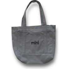 Toz Vintage Canvas Mini Yazılı Bez Omuz - Kol Çantası