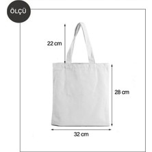 Toz Vintage Canvas Mini Yazılı Bez Omuz - Kol Çantası