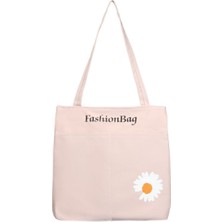 Toz Vintage Mini Papatya Desenli Fermuarlı Bez Omuz Kol Çantası