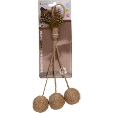 Eastland Ipli Tüylü Çıngıraklı Top Kedi Oyuncağı 6 Dpmah