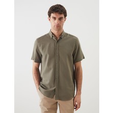 Lc Waikiki Yeni Sezon Regular Fit Kisa Kollu Gabardin Erkek Gomlek - S5G178Z8