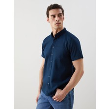 Lc Waikiki Yeni Sezon Regular Fit Kisa Kollu Armurlu Erkek Gomlek - S5FC53Z8