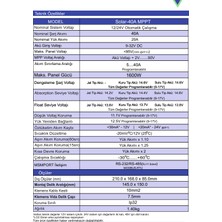 Havensis 40A Mppt Solar Şarj Kontrol Cihazı – 12V / 24V