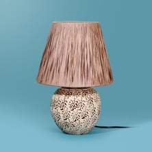 Light Holbeak Seramik Abajur - Bej - 35X35X25 cm