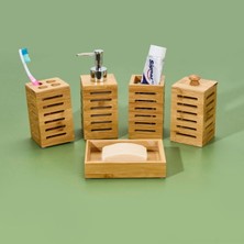 Bambu 5'li Banyo Seti - Bej