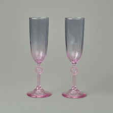 2'li Ayaklı Bardak - Renkli - 150 ml