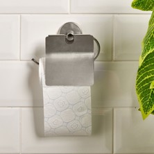 Lüx Geniş Kapaklı Kağıtlık - Krom - 13X5X12,3 cm