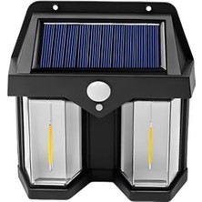 618-2 Rustik Ampul Ikili Solar Duvar Aplik Güneş Enerjili Hareket Sensörlü
