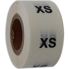 Etiketler , Hazır Al Hızlı Al Pp Şeffaf Beden(Size) Etiketi 25MM x 25MM Çap Ruloda 500 Adet (X Small)