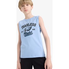 DeFacto Bisiklet Yaka Baskılı Atlet Erkek Çocuk F0688A825HS