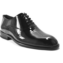 Onlo Ayakkabı 787 Hakiki Deri Rugan Siyah Bağlı Klasik Erkek Ayakkabı