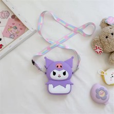 Kuromi Kuromili Kedi Kulaklı Silikon Çanta Cüzdan Kadın Genç Kız Çocuk Bebek