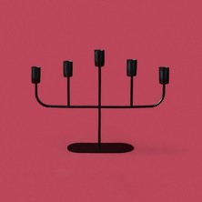 Lucetta Şamdan - Siyah - 23 cm