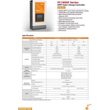 Lexron 80A 12/24/36/48V Mppt Şarj Kontrol Cihazı