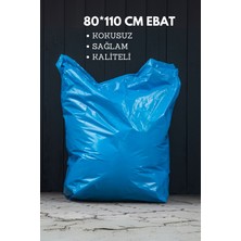 10 Adet 80X110 Mavi  Büyük Boy Ultra Kalın Nakliye Torbası Ev Eşya Taşıma Poşeti Taşınma Çuvalı