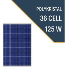 Lexron 125W 12V Polikristal Güneş Paneli