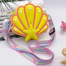 Deniz Kabuğu Sarı Istiridye Inci Yıldız Sanrio Silikon Çanta Cüzdan Kadın Genç Kız Çocuk Bebek