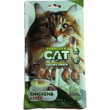 Cat Creamy Snack Chıcken&lıver Tavuklu ve Karaciğerli Kedi Ödül Maması 5X15GR