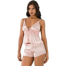 Somon Saten Şort Takımı 9208