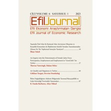 Efil Ekonomi Araştırmaları Dergisi; Cilt: 6 Sayı: 1