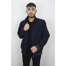 Marco Muratti Fistan Store Erkek Hakim Yaka Spor Kesim Rahat Kalıp Fermuar Kapamalı Yazlık Keten Mont