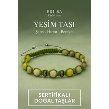 Sertifikalı Yeşim ve Terahertz Doğal Taş Bileklik – Şans, Huzur ve Bereketin Uyumlu Gücü